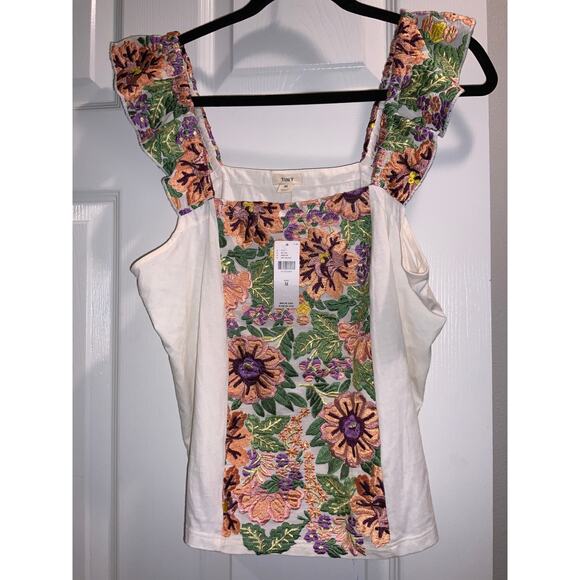Anthropology Floral Off The Shoulder Top - Picture 1 of 3